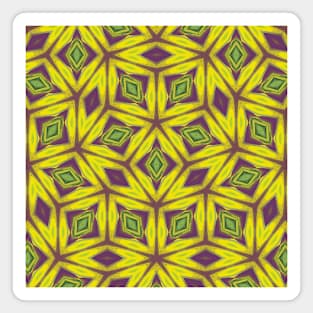 Yellow and Purple Star Pattern - WelshDesignsTP004 Magnet